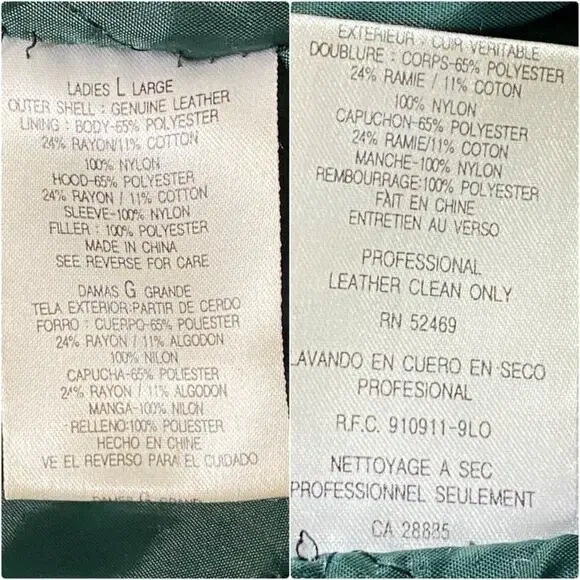 Outbrook Hooded Color Block Suede Coat Jacket Ladies Large Black Green Burgundy - Picture 13 of 16